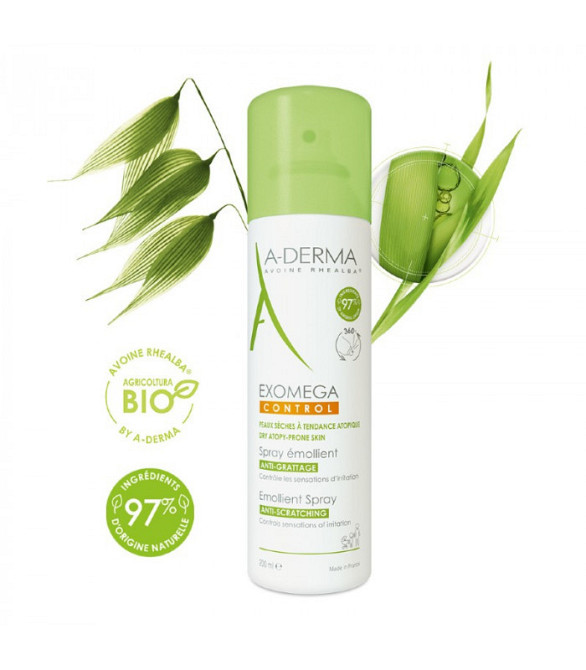А-Дерма Спрей- Эмолент для сухой и атопической кожи A-Derma Exomega control emollient spray 200 мл Днепр - изображение 1