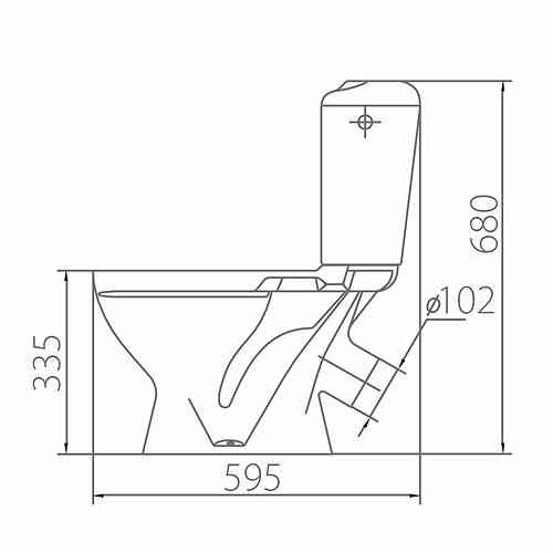Компакт дитячий ″Bambi″ 6 л кос.бок.+сидіння поліпропілен. (000026669) Київ