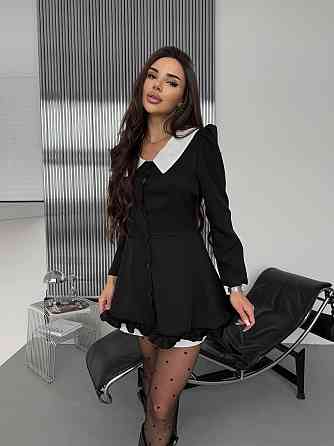 Женское стильное романтичное платье + шорты костюмка и коттон Черный, 46/48 Одесса