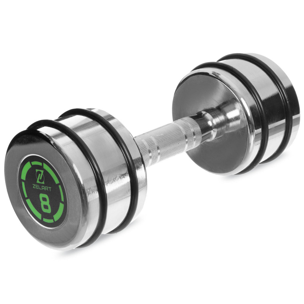 Гантель 8 кг хромована Zelart-2622-8 Київ - фото 2