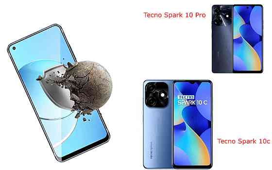 Защитное стекло DefenzoGlass для Tecno Spark 10 Pro (KI7), Spark 10c – двойная прочность Киев
