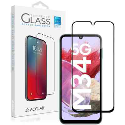 Стекло защитное ACCLAB Full Glue Samsung M34 5G Black (1283126575723) Винница