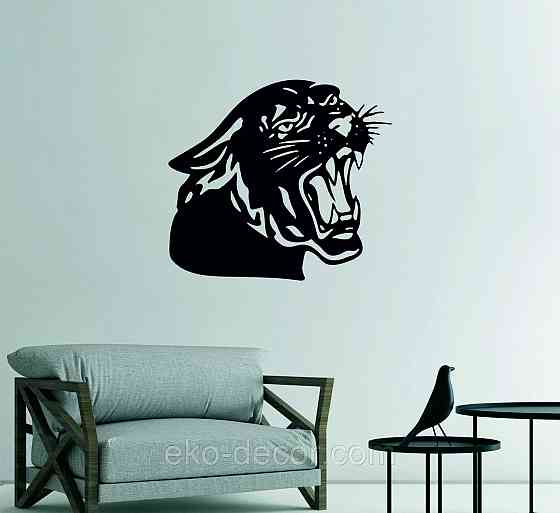 Декоративне настінне Панно «Пантера», Декор на стіну 90*80 см, Чорний Київ