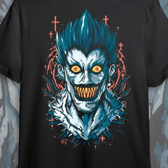 Футболка для подростка мальчика с принтом Тетрадь смерти Рюк Размер 160 Anime10105 Днепр