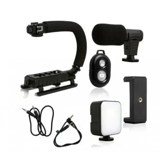 Ручка стабилизатор AY-49U для видеокамер фотоаппаратов Uобразный кронштейн для телефона с микрофоном вспышкой Коломия