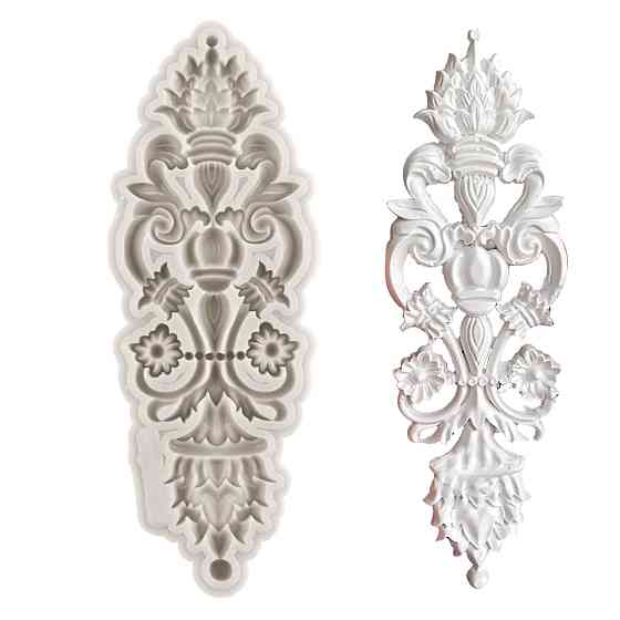 Молд силіконовий абстракція 140 на 52 мм сірий Київ