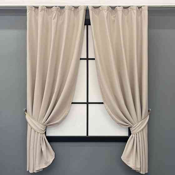 Комплект коротких штор VR-Textil Мікровелюр Petek № 1828ш Таш 140х170 см 2 шт (35-0428) Київ