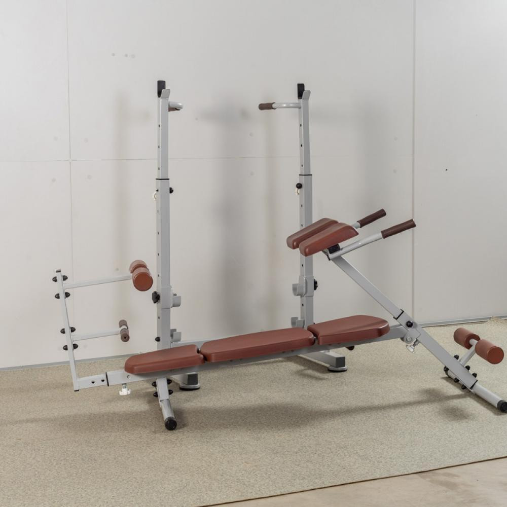 Скамья тренировочная многофункциональная универсальная для жима пресса бицепса гиперэкстензия брусья отжимания Кам'янське - фото 8