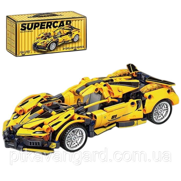 Конструктор Феррари машинка суперкар 422 деталей в контейнере Technic J 2012 C желтый Хмельницкий - изображение 2