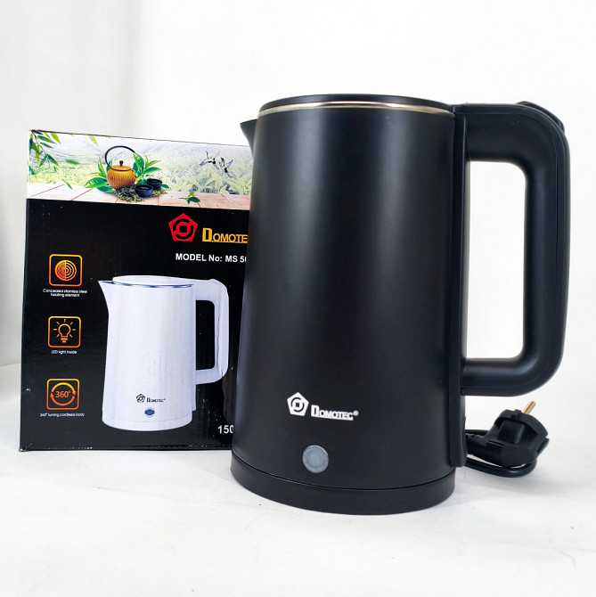 Електричні чайники якісні Domotec MS-5028 1.8л 1800Вт, Тихий електричний чайник, Електрочайник на кухню GN-34 Львів - фото 5