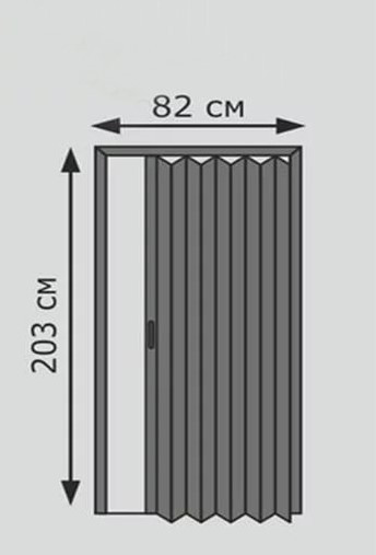 Двери гармошка глухая DiCi Doors 