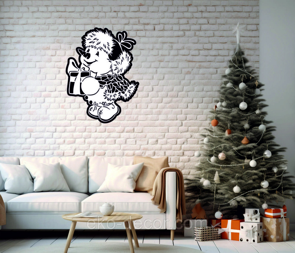 Декоративне настінне Панно «Сніговик», Декор на стену Київ - фото 5