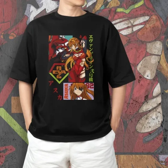 Футболка чоловіча з  принтом Евангелыон Аска Розмір 48 Дніпро