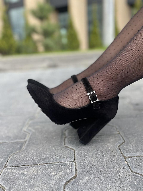 Туфлі жіночі SEE SEVEN чорні натуральна замша каблук 10 см (283/9535) 35р.36р.37р.38р. Коломыя - изображение 7