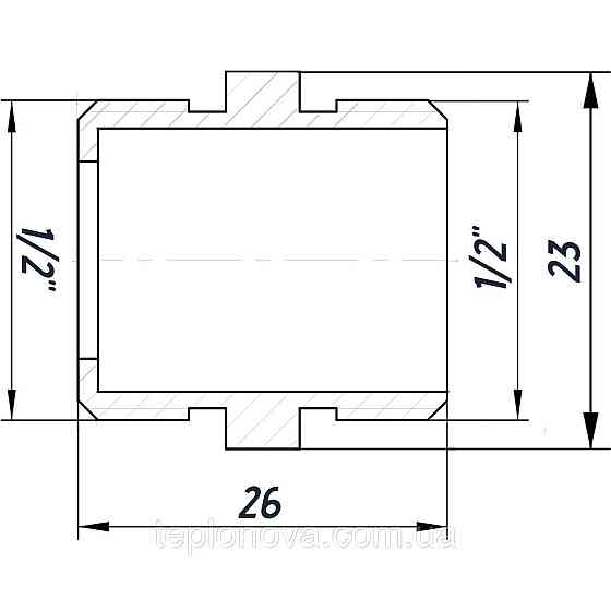 Ніпель 1/2 | НН нікельований під прокладку NN332G OPTIMUM Чернівці