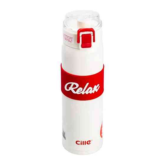 Happy Life Термос Relax з поїлкою з металевою колбою 520 мл Білий HP17304W Коломия