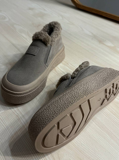 Ботинки женские Hengji 660-6 замшевые кеды на меху бежевые, 40, 25 см Киев - изображение 13