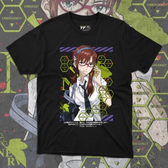 Футболка для подростка мальчика с принтом Evangalion Мари Макинами 2 Размер 160 Anime10661 Днепр