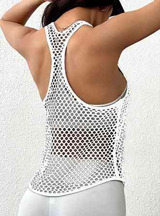 Майка в сетку женская М белый Киев