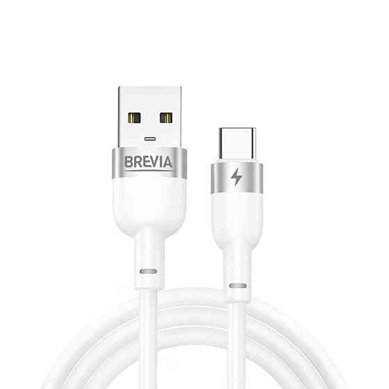 Кабель Brevia USB to Type-C 2,4А 1,2м, білий box (52120WUCC1) Львів