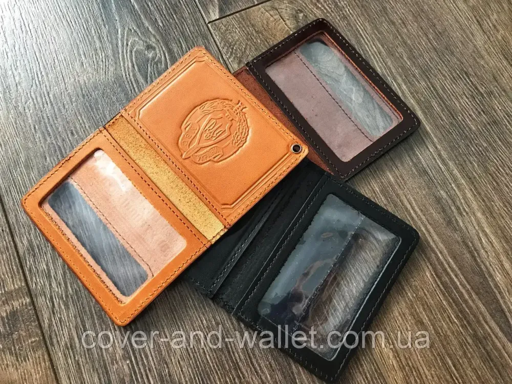 Шкіряна обкладинка на посвідчення Міністерство внутрішніх справ (МВД) Київ - фото 7