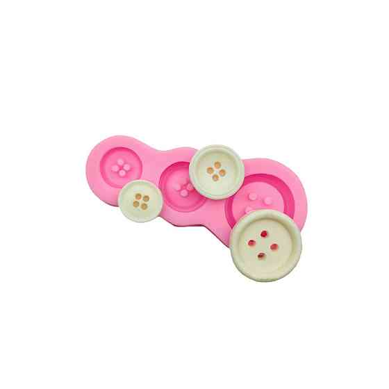 Молд силиконовый Пуговицы 99 на 44 мм розовый Киев