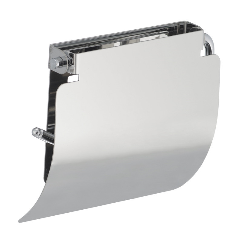 Держатель для туалетной бумаги Zerix LR504 металл/хром с крышкой (ZX2705) Черновцы - изображение 2