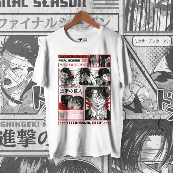 Футболка чоловіча з  принтом Атака титанов Ерен Последний сезон WE Розмір 48 Anime0924 Дніпро
