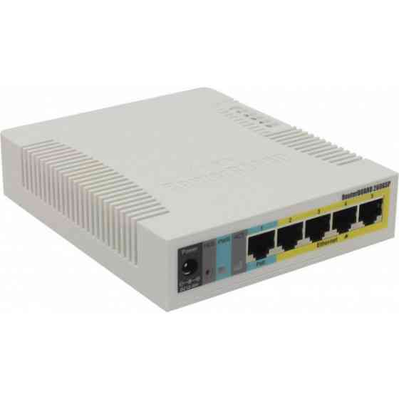Комутатор Mikrotik RB260GSP, 5-port Gigabit smart switch with SFP cage, SwOS, plastic case, PSU Киев
