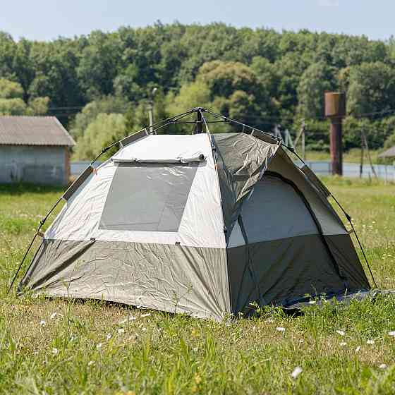 Lugi Намет автоматичний тримісний 2*2 (м) кемпінговий туристичний LU-0016GR Хакі Киев