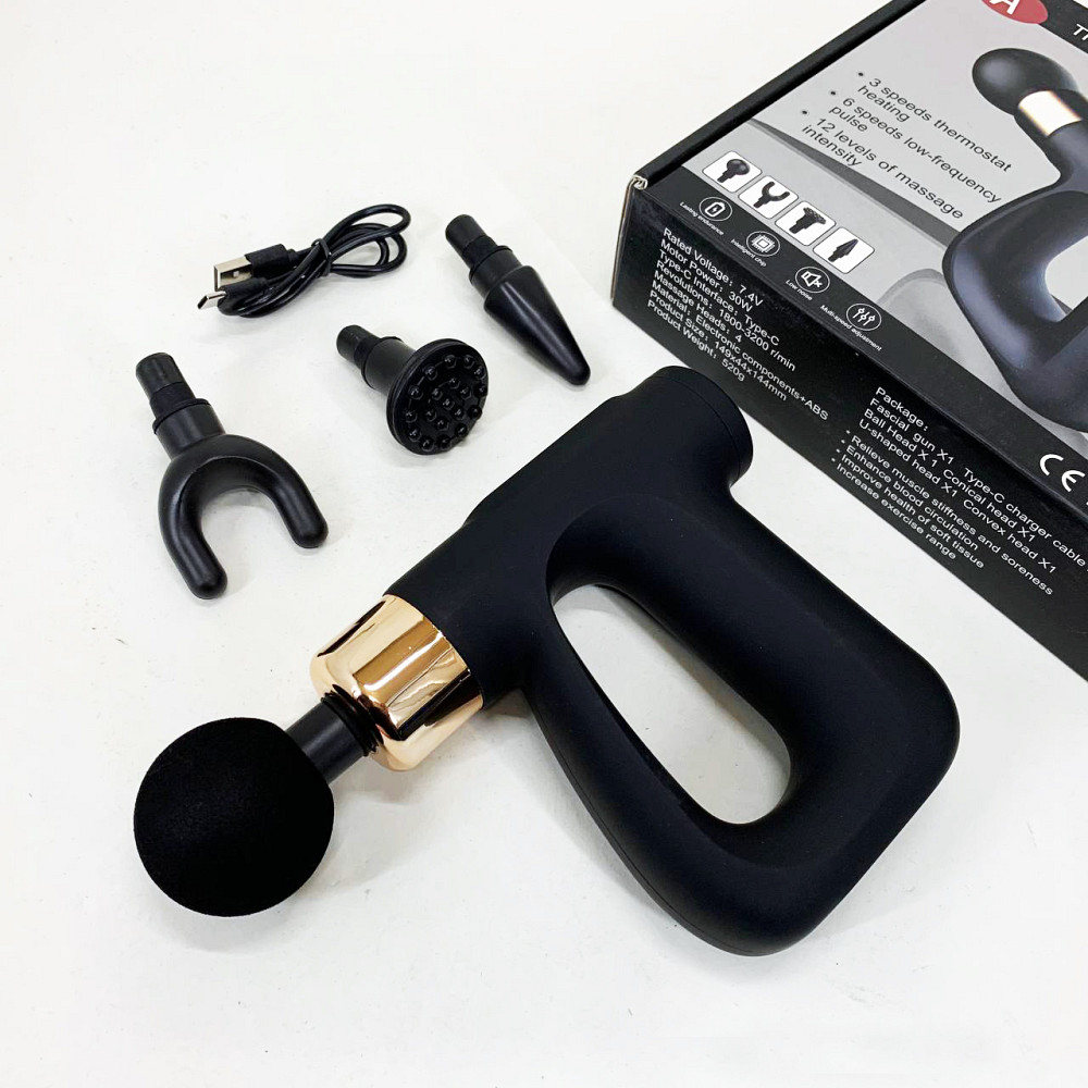 Портативний масажер для тіла, Ударний вібромасажер для тіла, Портативний перкусійний масажер ZK-82 Львів - фото 6