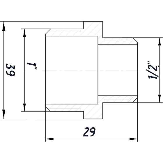 Ниппель редукционный 1″х1/2″НН нержавеющий SN532S OPTIMUM (000031517) Киев