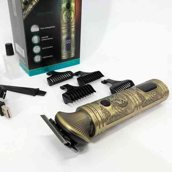 Акумуляторний універсальний тример для стрижки VGR V-962, Машинка для стрижки з безліччю насадок PL-44 Івано-Франківськ