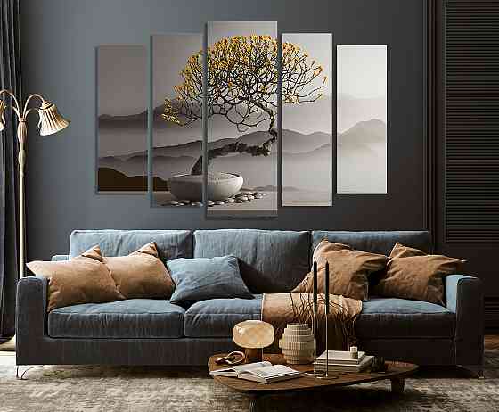 Модульна картина у вітальню/спальню Дерево Бонсай  LM019_5 Київ