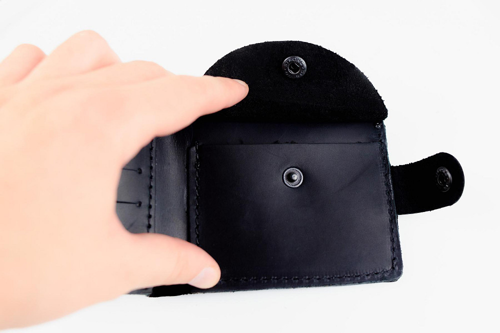 Класичний гаманець Skill із натуральної шкіри Crazy Horse SH119 (Чорний) Суми - фото 5