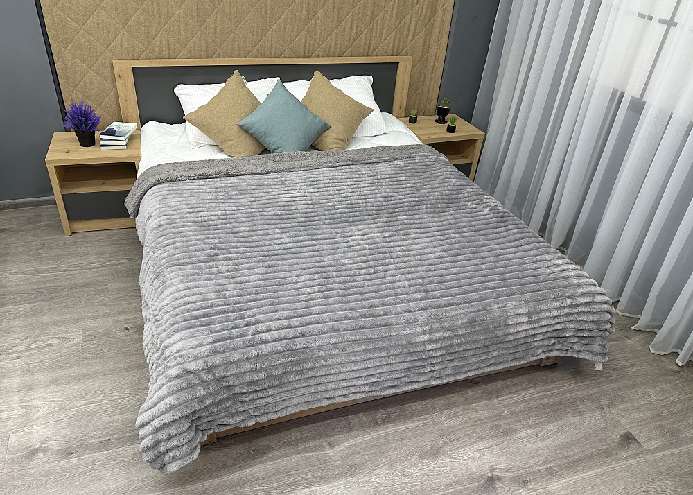 Плед 200х230 см (+-10см) на овчине 