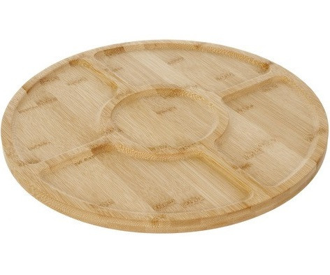 Бамбукова дошка обертова для закусок і сервірування 33 см Ruhhy (24290) Нововолинськ - фото 1