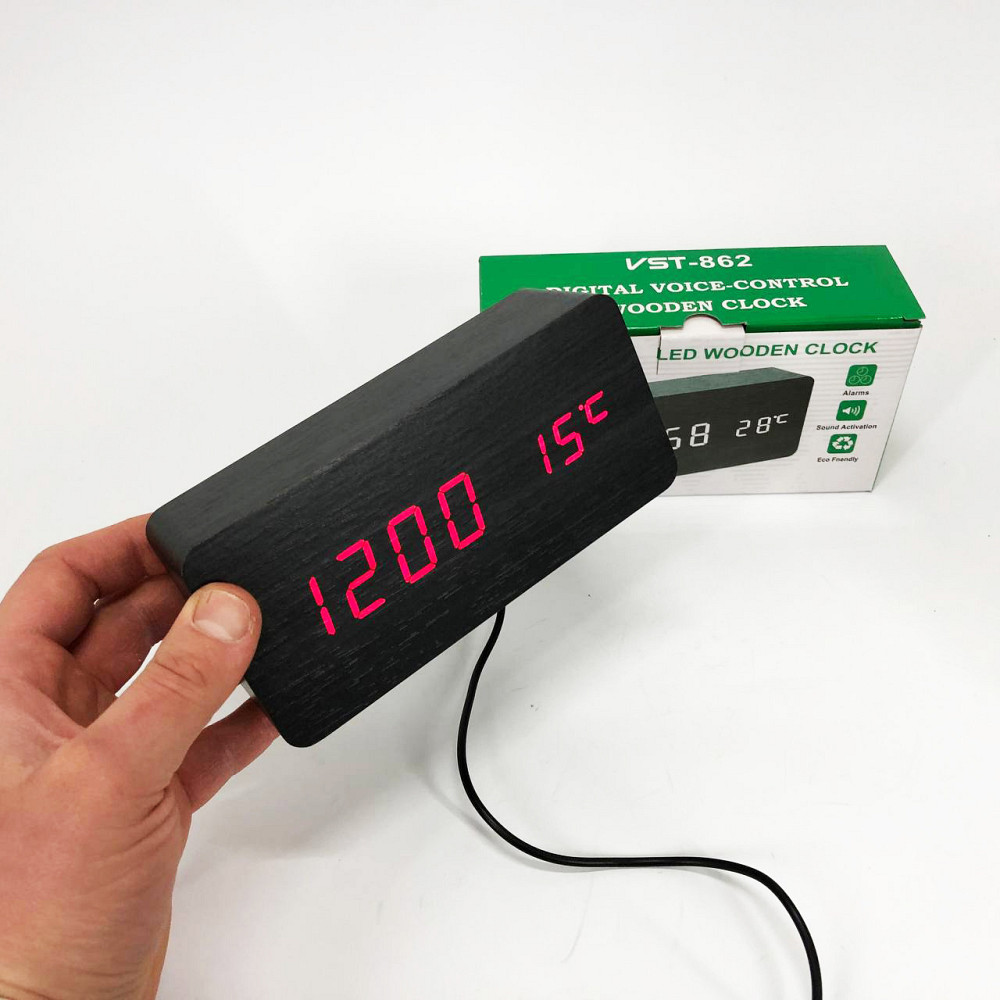 Настільний годинник LED на батарейках VST-862, Годинник електронний з яскравими цифрами настільний OD-55 Львів - фото 7