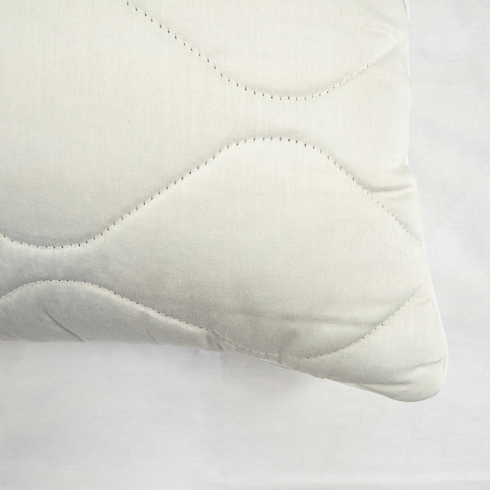 Подушка конопляная стеганная YouStar 50х70 см чехол 100% хлопок Сатин (Белый) Сумы - изображение 3