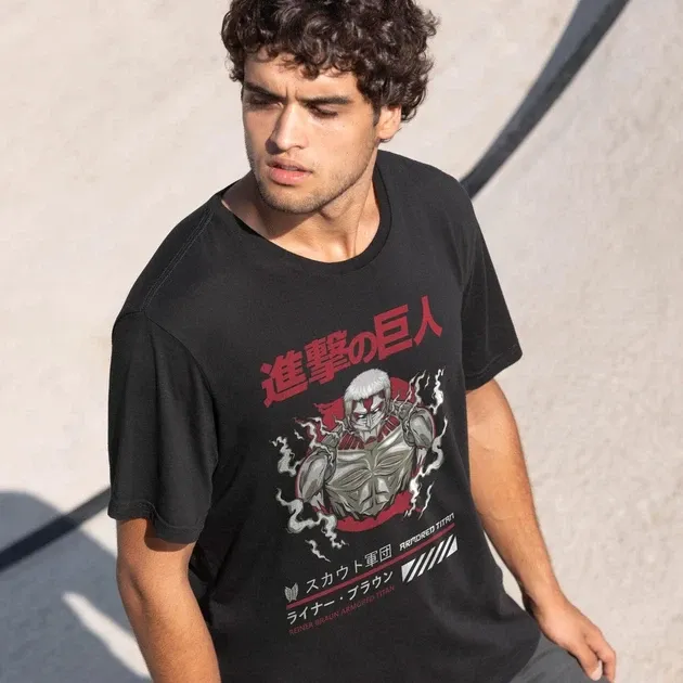 Футболка мужская с принтом Атака титанов Рейнер Размер 48 Anime0078 Днепр - изображение 3