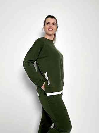 Трикотажний костюм-двійка "Spring" оптом | Батал | Розпродаж моделі Хакі, 54-56 Київ