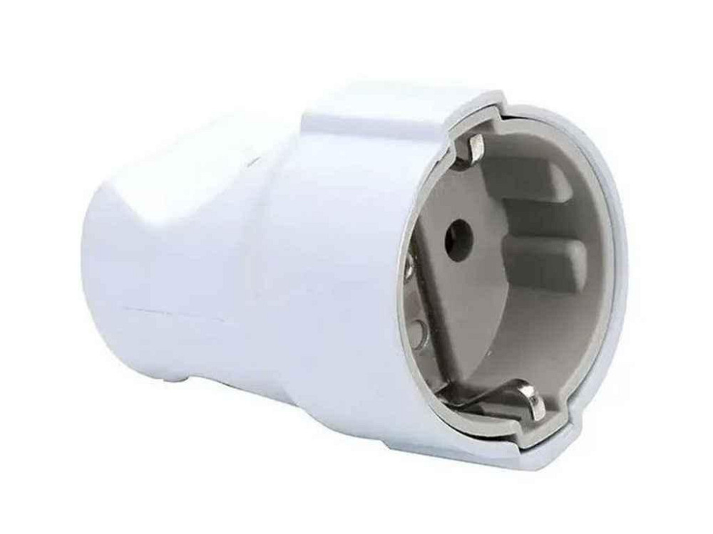 Гніздо штепсельне із заземл. (Біле) 11102 WHITE ТМ DE-PA Київ - фото 1