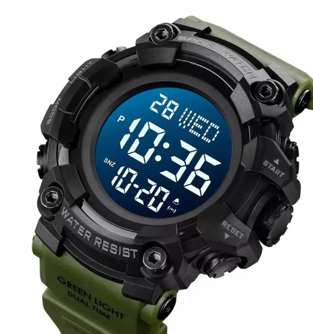 Тактические мужские часы Skmei 1968 Зеленый Киев - изображение 4