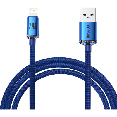 Дата кабель USB 2.0 AM to Lightning 2.0m 2.4A blue Baseus (CAJY000103) Вінниця - фото 1
