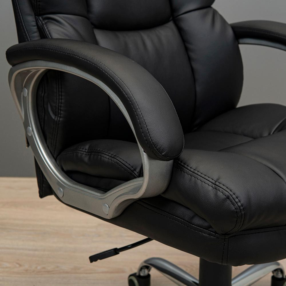 Офісне крісло керівника ManhattanDesign Хром AnyFix М-2 Натуральна шкіра Lux комбо Італія Black (Прогумовані колеса) Днепр - изображение 6