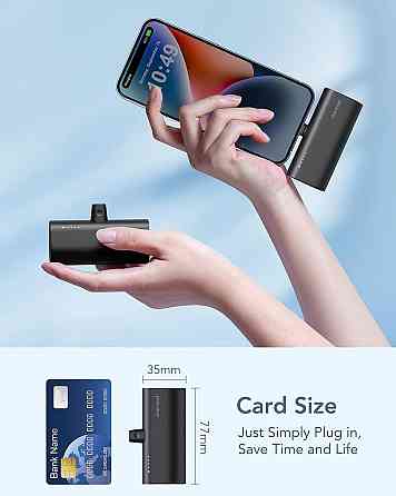 Портативный Power Bank Charmast 5000 мА·ч для iPhone, Lightning, быстрая зарядка PD 20 Вт, черный Киев