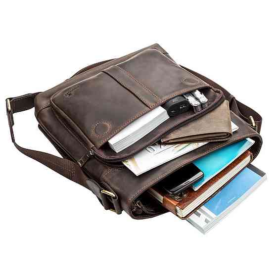 Сумка мужская SHVIGEL 11113 кожаная Коричневая Киев