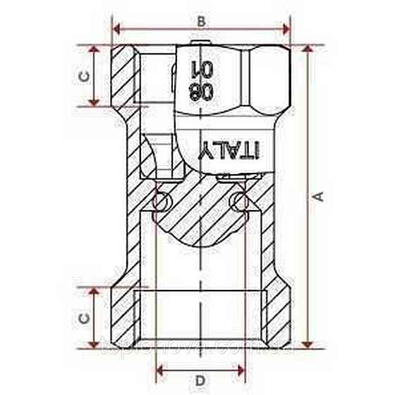 Клапан зворотного ходу води ITAP 1/2| BLOCK 101 Чернівці