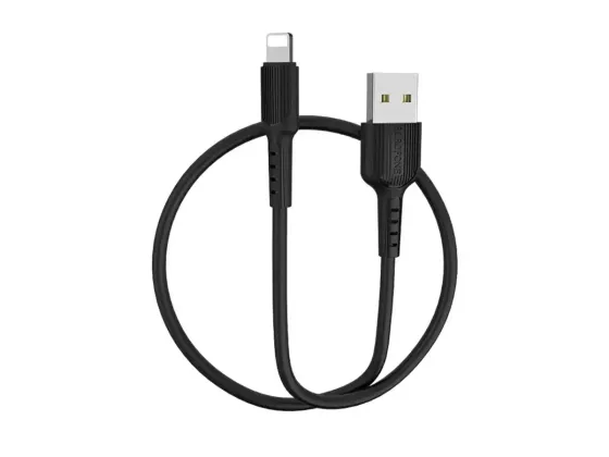 Кабель USB - Lightning Borofone BX16 Easy 1м 2А швидка зарядка для iPhone iPad шнур із захисним чіпом білий Одеса