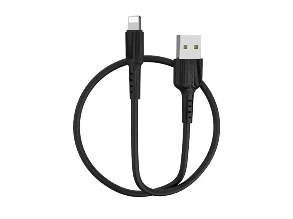 Кабель USB - Lightning Borofone BX16 Easy 1м 2А быстрая зарядка для iPhone iPad шнур с защитным чипом белый Одесса - изображение 6